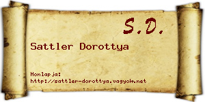 Sattler Dorottya névjegykártya